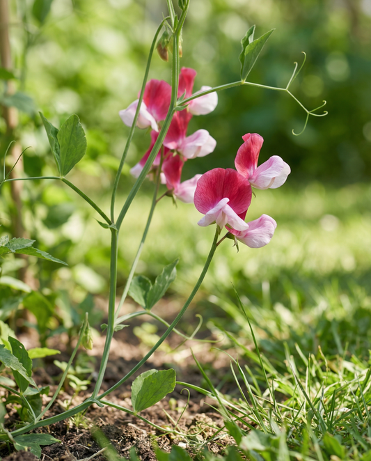 Sweet Pea Painted Lady (Lathyrus odoratus) – organic annual flower seeds from SeedsChoice
