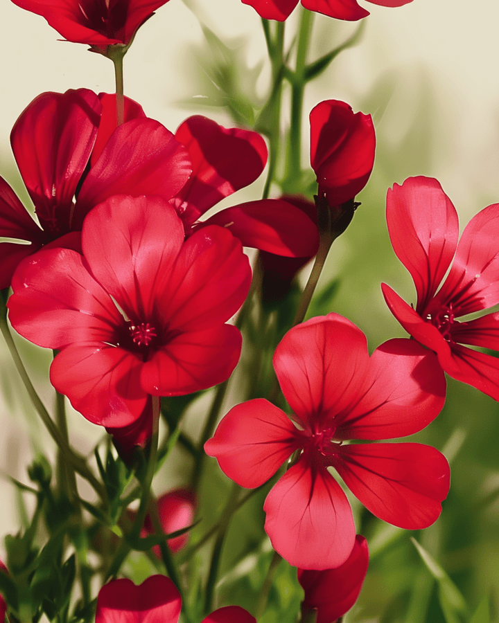 Scarlett Flax Samen (Linum grandiflorum) – Bio einjährige Blume