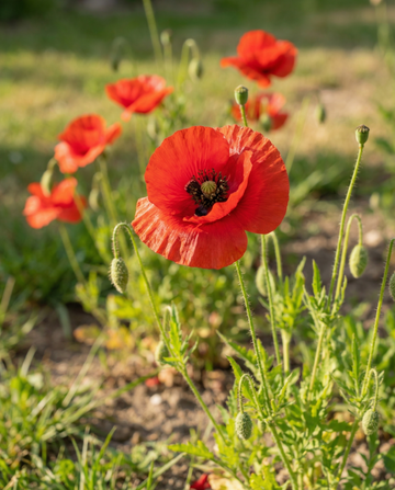 Mohnblume (Papaver rhoeas) – einjährige Bio-Blumensamen von SeedsChoice