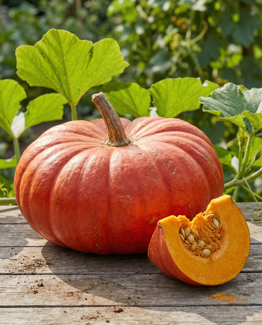 Pumpkin Rouge Vif D'etampes (Cucurbita maxima) – organic annual vegetable seeds from SeedsChoice