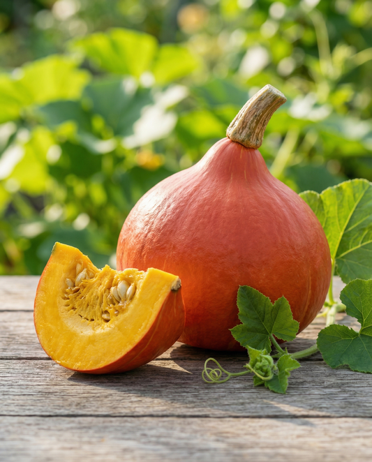 Pumpkin Uchiki Kuri (Cucurbita maxima) – organic annual vegetable seeds from SeedsChoice