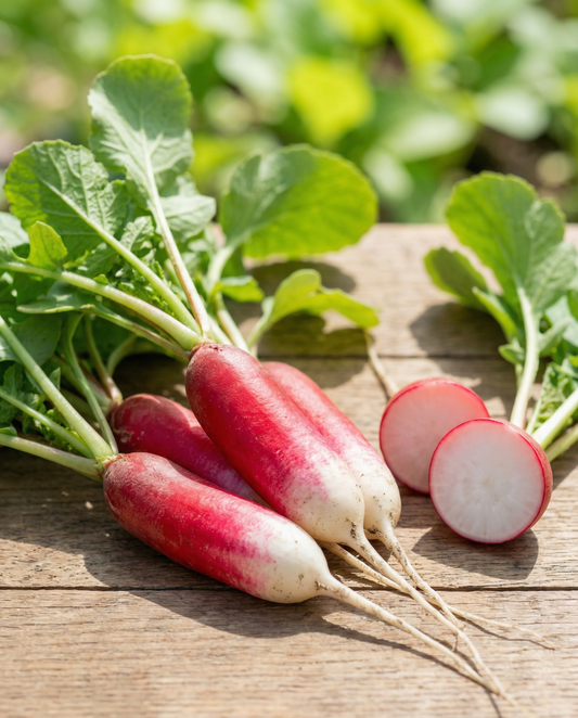 Radieschen French Breakfast (Raphanus sativus) – einjährige Bio-Gemüsesamen von SeedsChoice