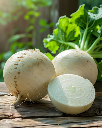 Speiserübe Platte Witte Mei Samen (Brassica rapa) – einjähriges Bio-Gemüse