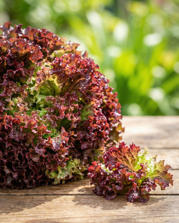 Curly Lettuce Lollo Rossa (Lactuca sativa) – organic annual vegetable seeds from SeedsChoice