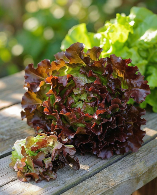 Leaf Lettuce Red Salad Bowl (Lactuca sativa) – organic annual vegetable seeds from SeedsChoice