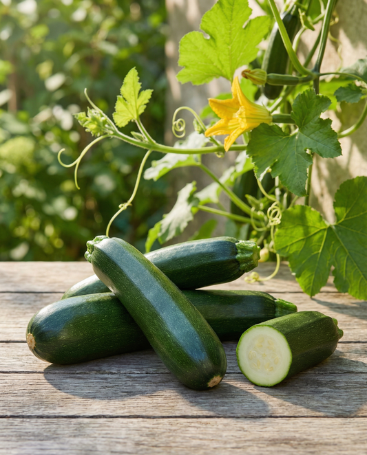 Climbing Courgette Ola Escaladora (Cucurbita pepo) – organic annual climber seeds from SeedsChoice