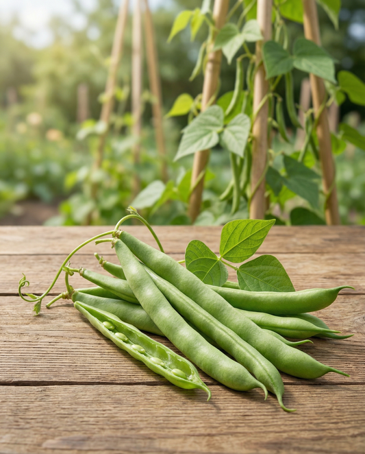 Pole Bean Neckarkönigin (Phaseolus vulgaris) – organic annual vegetable seeds from SeedsChoice