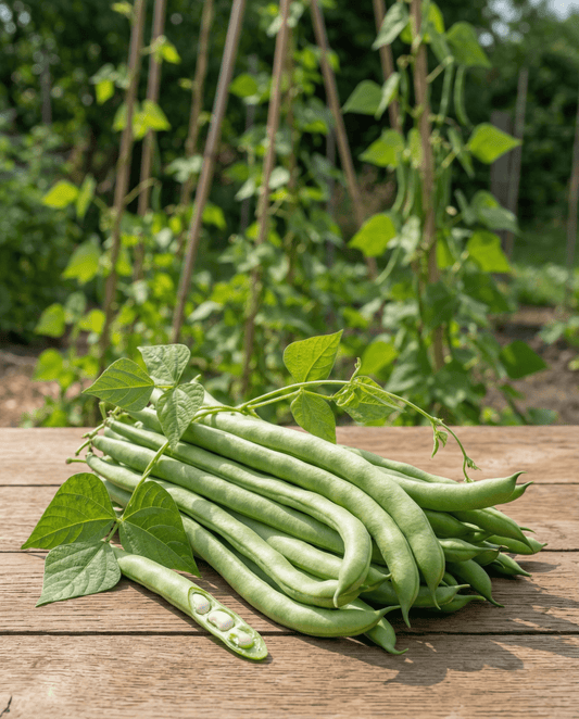 Pole Bean Neckarkönigin Green Pods (Phaseolus vulgaris) – organic annual vegetable seeds from SeedsChoice