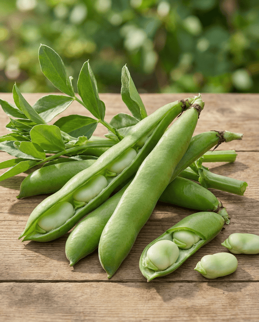 Broad Bean Witkiem 50g (Vicia faba) – organic annual vegetable seeds from SeedsChoice