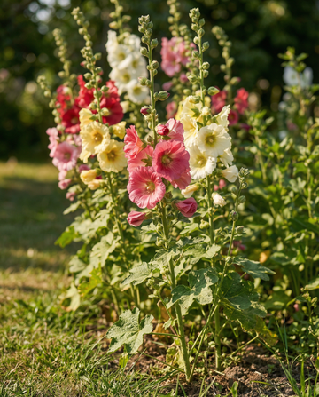Stockrose Summer Carnival (Alcea rosea) – einjähriges Saatgut von SeedsChoice