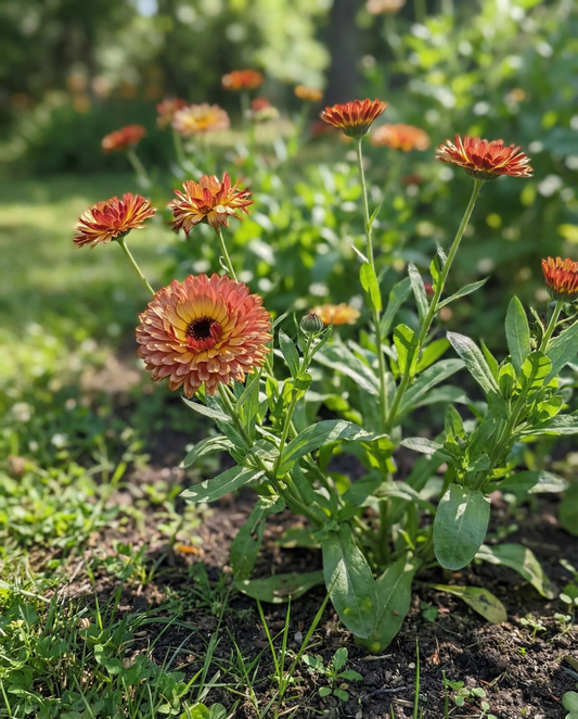 Marigold Touch Of Red Mix (Calendula officinalis) – annual flower seeds from SeedsChoice