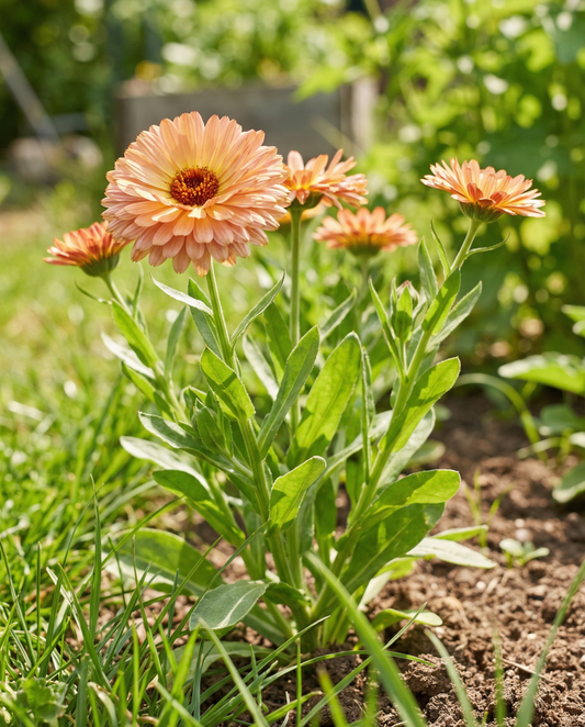 Ringelblume Touch Of Red Buff (Calendula officinalis) – einjährige Blumensamen von SeedsChoice
