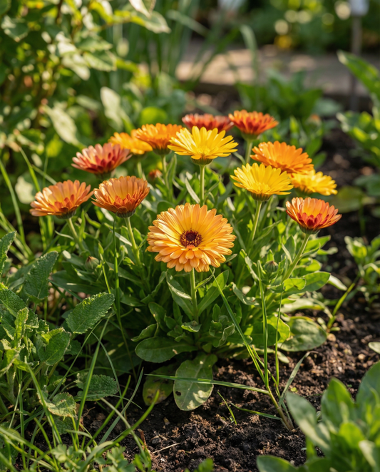 Pot Marigold Fiesta Gitana Mix (Calendula officinalis) – annual flower seeds from SeedsChoice
