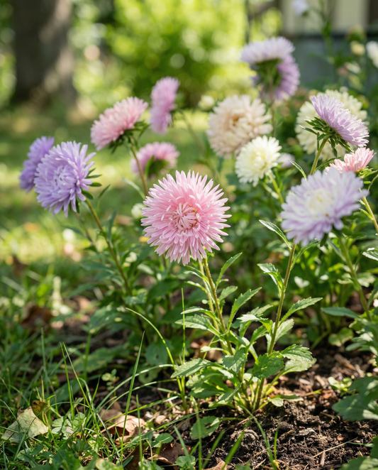 Aster Unicum Mixed Colors (Callistephus chinensis) – annual mix seeds from SeedsChoice
