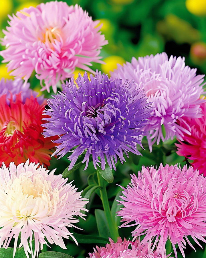 Aster Unicum Mixed Colors seeds (Callistephus chinensis) – annual mix