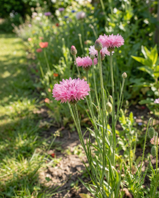 Kornblume Pink Ball (Centaurea cyanus) – einjährige Blumensamen von SeedsChoice