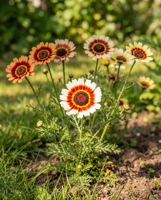 Mixed (Chrysanthemum carinatum) – annual flower seeds from SeedsChoice