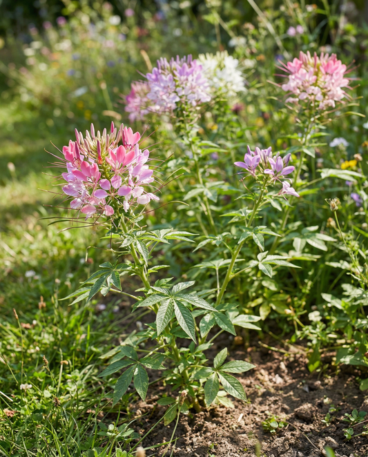 Spiderflower Colour Fountain Mix (Cleome hassleriana) – annual flower seeds from SeedsChoice