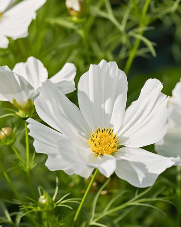 Hummingbird White Samen (Cosmos bipinnatus) – einjährige Blume