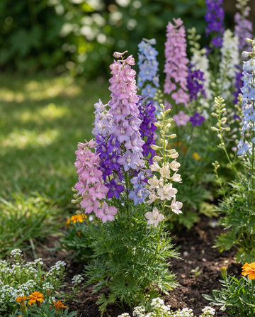 Rittersporn Mixed Dwarf (Delphinium ajacis) – einjährige Sortenmischung Samen von SeedsChoice