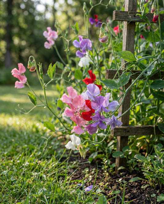 Sweet Pea Royal Family Mixed (Lathyrus odoratus) – annual flower seeds from SeedsChoice