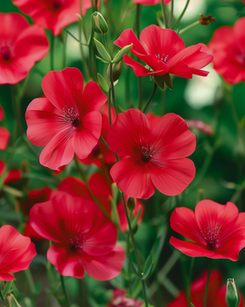 Scarlet Flax Seeds Linum Grandiflorum Annual Flower