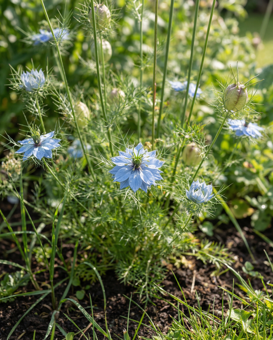 Jungfer im Grünen Miss Jekyll Blue (Nigella damascena) – einjährige Blumensamen von SeedsChoice