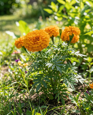 Afrikanische Studentenblume Zwerg Golden Age (Tagetes erecta) – einjährige Blumensamen von SeedsChoice