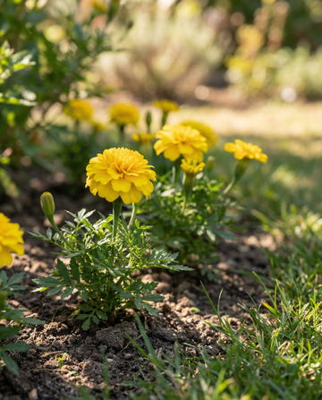Studentenblume Petite Yellow (Tagetes patula) – einjährige Blumensamen von SeedsChoice