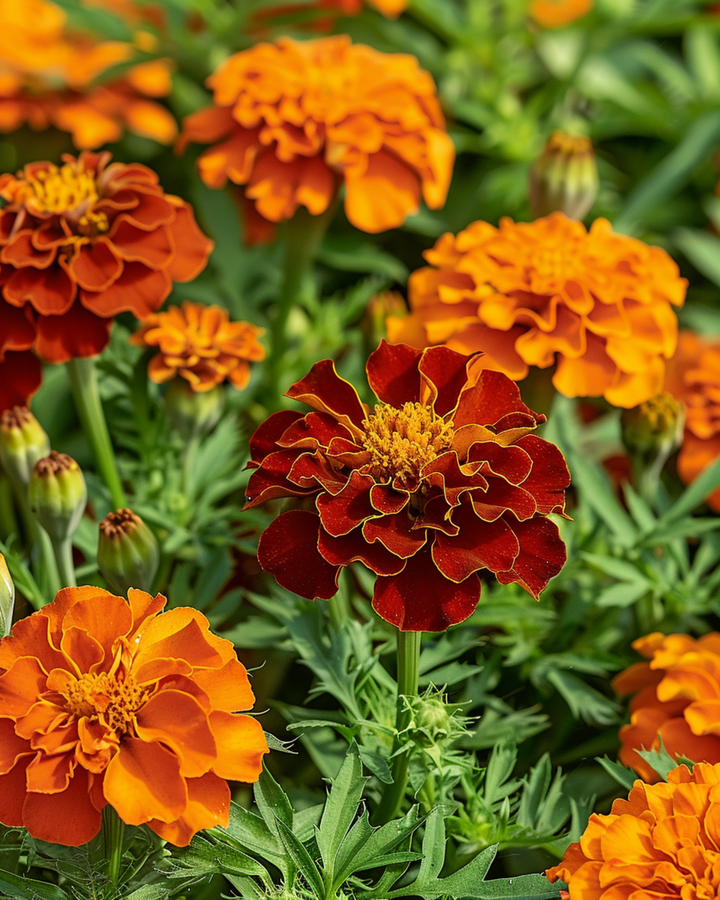 Französische Studentenblume Carmen Samen (Tagetes patula) – einjährige Blume