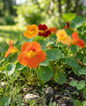 Nasturtium Tom Thumb (Tropaeolum majus) – annual mix seeds from SeedsChoice