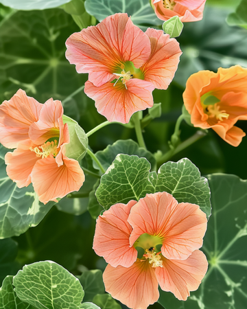 Nasturtium Alaska Salmon Samen (Tropaeolum majus) – einjährig
