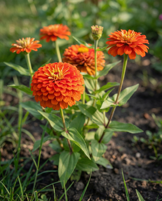 Scarlet Flame (Zinnia elegans) – annual flower seeds from SeedsChoice