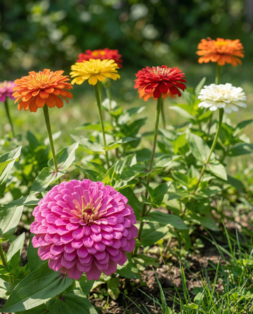 Giants Of California Mixed (Zinnia elegans) – einjährige Sortenmischung Samen von SeedsChoice