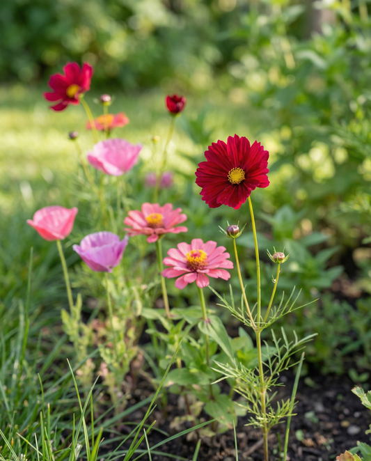 Sommerblumen Pink Red Mix Blend – einjährige Blumensamen von SeedsChoice