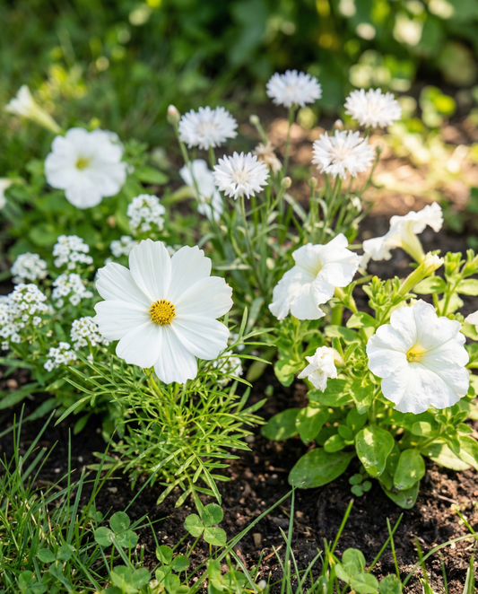 White Summer Mix Blend – annual flower seeds from SeedsChoice