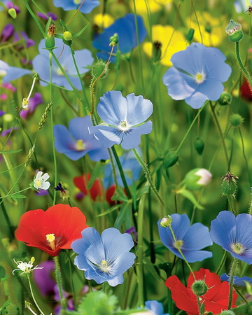 Wildflower Mix 5g Pack seeds (Linum usitatissimum) – annual flower