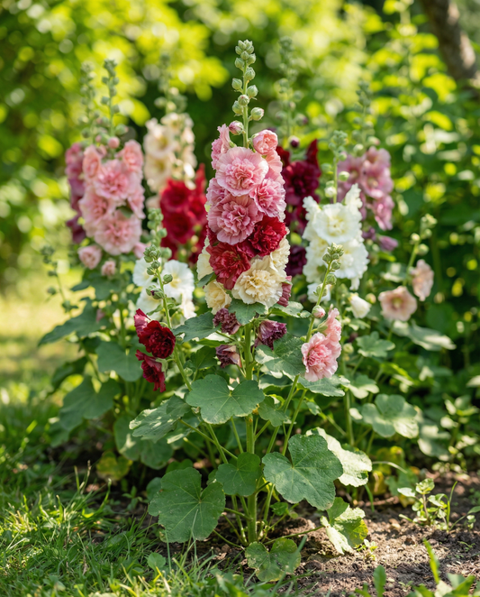 Stockrose Antwerp Stars (Alcea rosea) – zweijährige Sortenmischung Samen von SeedsChoice