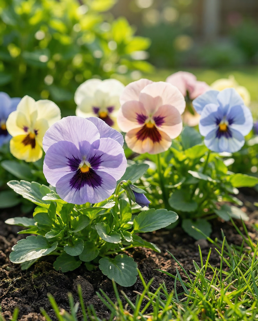 Pansy Trimardeau Mix (Viola wittrockiana) – biennial flower seeds from SeedsChoice