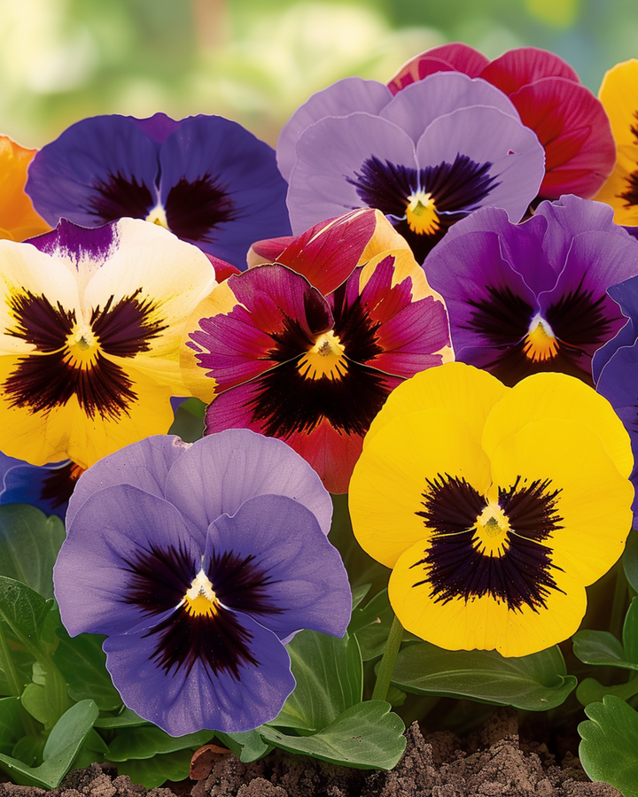 Pansy Aalsmeer Giants Mixed seeds (Viola wittrockiana) – biennial flower