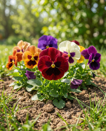 Pansy Swiss Giants Mixed (Viola wittrockiana) – biennial flower seeds from SeedsChoice