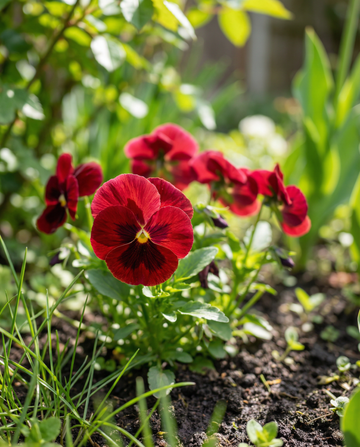 Stiefmütterchen Red Wing (Viola wittrockiana) – zweijährige Blumensamen von SeedsChoice