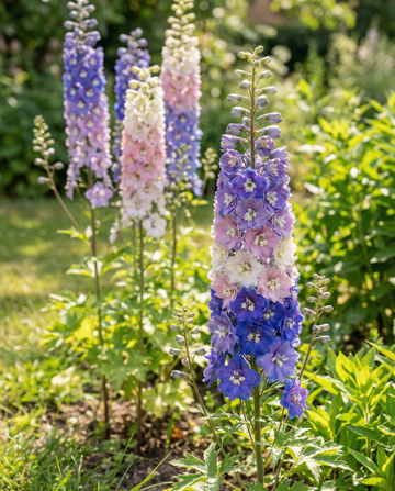 Larkspur Giant Pacific Mixed (Delphinium cultorum) – perennial mix seeds from SeedsChoice