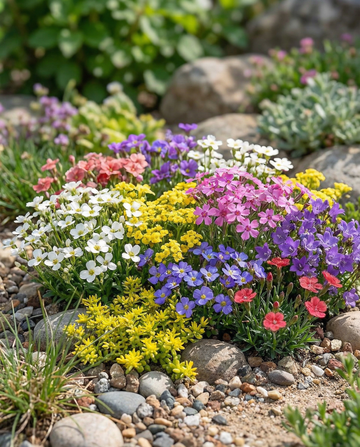 Steingarten Mischung volle Sonne 15–25 cm – mehrjährige Blumensamen von SeedsChoice