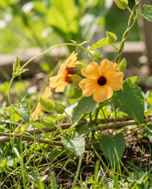 Black Eyed Susan Climber (Thunbergia alata) – einjährige Kletterpflanze Samen von SeedsChoice