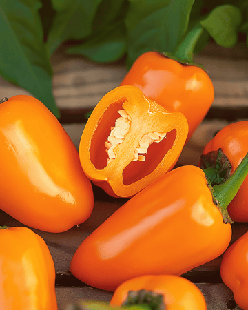 Snack-Paprika Snacking Mini Orange Samen (Capsicum annuum) – einjähriges Gemüse