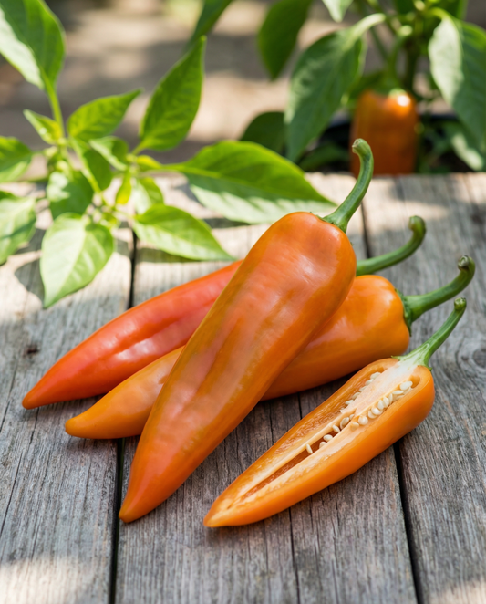 Spitzpaprika Timia Orange Pointed (Capsicum annuum) – einjährige Gemüsesamen von SeedsChoice