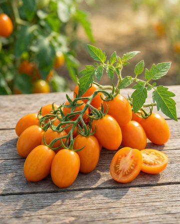 Snack Tomato Dattorange F1 (Solanum lycopersicum) – annual vegetable seeds from SeedsChoice