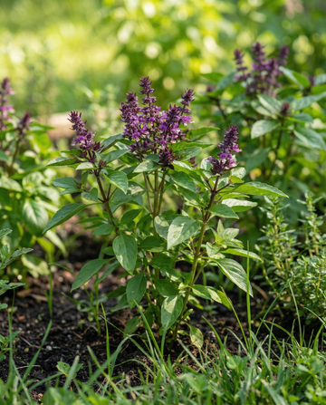 Basil Siam Queen (Ocimum basilicum) – annual herb seeds from SeedsChoice