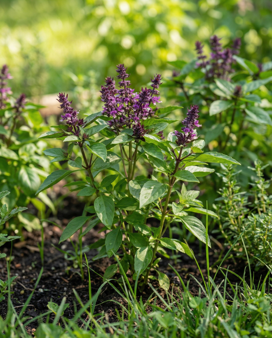 Basil Siam Queen (Ocimum basilicum) – annual herb seeds from SeedsChoice